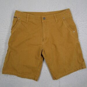 Kuhl Mens 34 Shorts Brown Vintage Patina Dye Cotton Nylon Cargo Hiking Outdoor